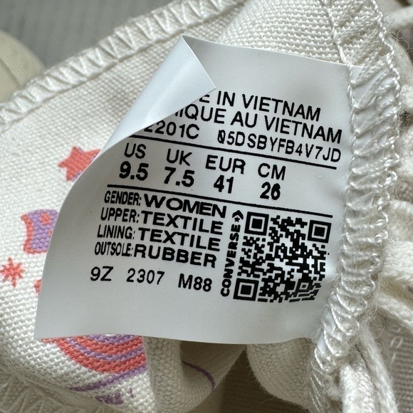 CONVERSE Chuck 70 Floral Embroidery High Top Sneaker size 9.5 - Picture 14 of 16